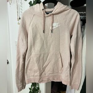 Nike Women's Sportswear Essential Fleece Pullover Hoodie (Pink Oxford/White)